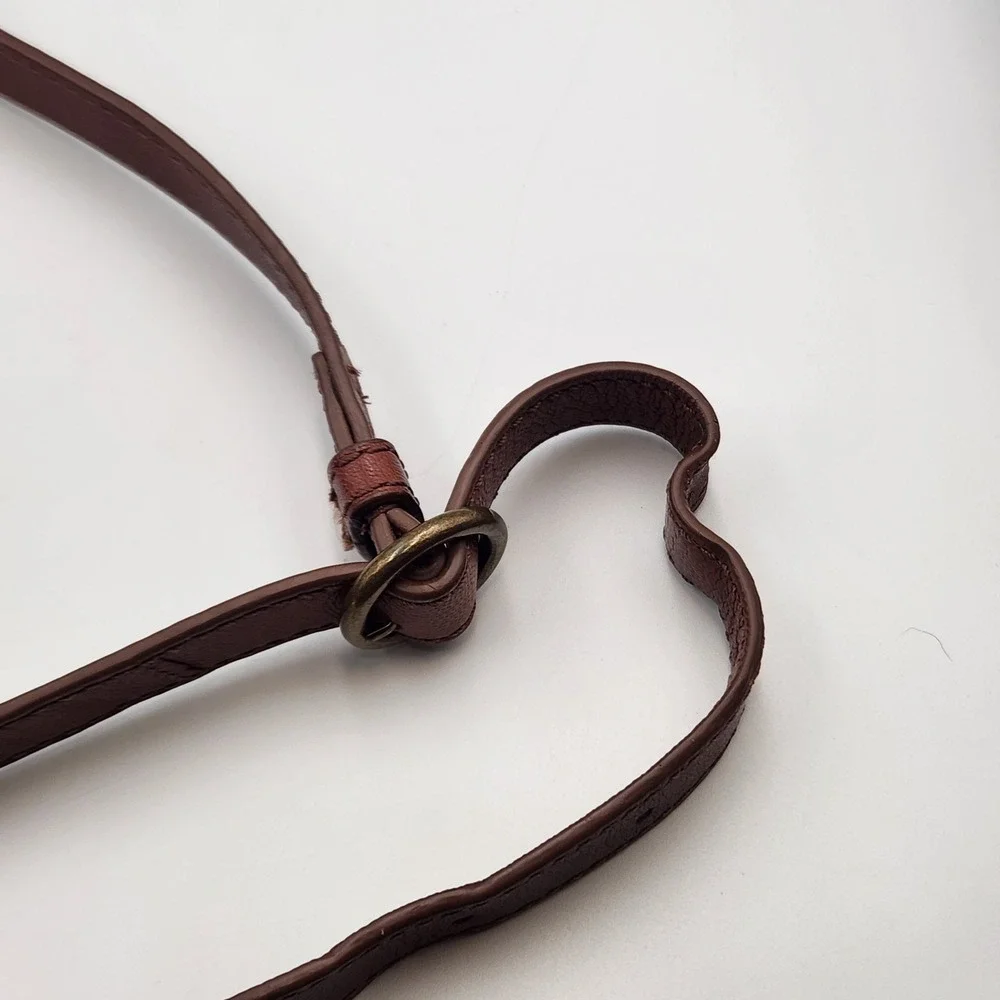 Lucky Brand Leather Crossbody Bag Brown Tan Adjustable Strap Made‎ in India